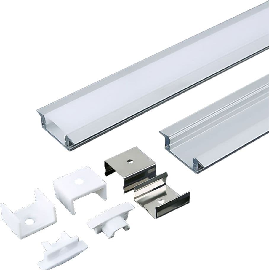 Profilo Canalina Vtac Alluminio Strip Led 3350 Max 12,4 24,7 X 7 mm