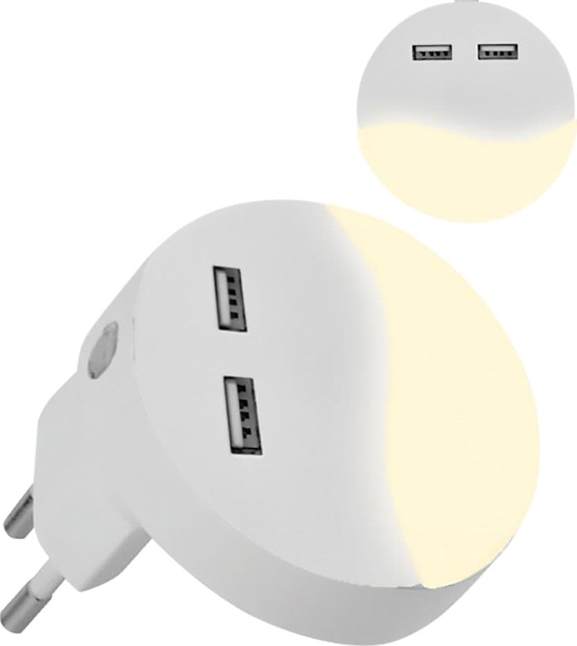 Luce Spia Notturna a Led Smd 0,4 Watt Vtac Colore Bianco