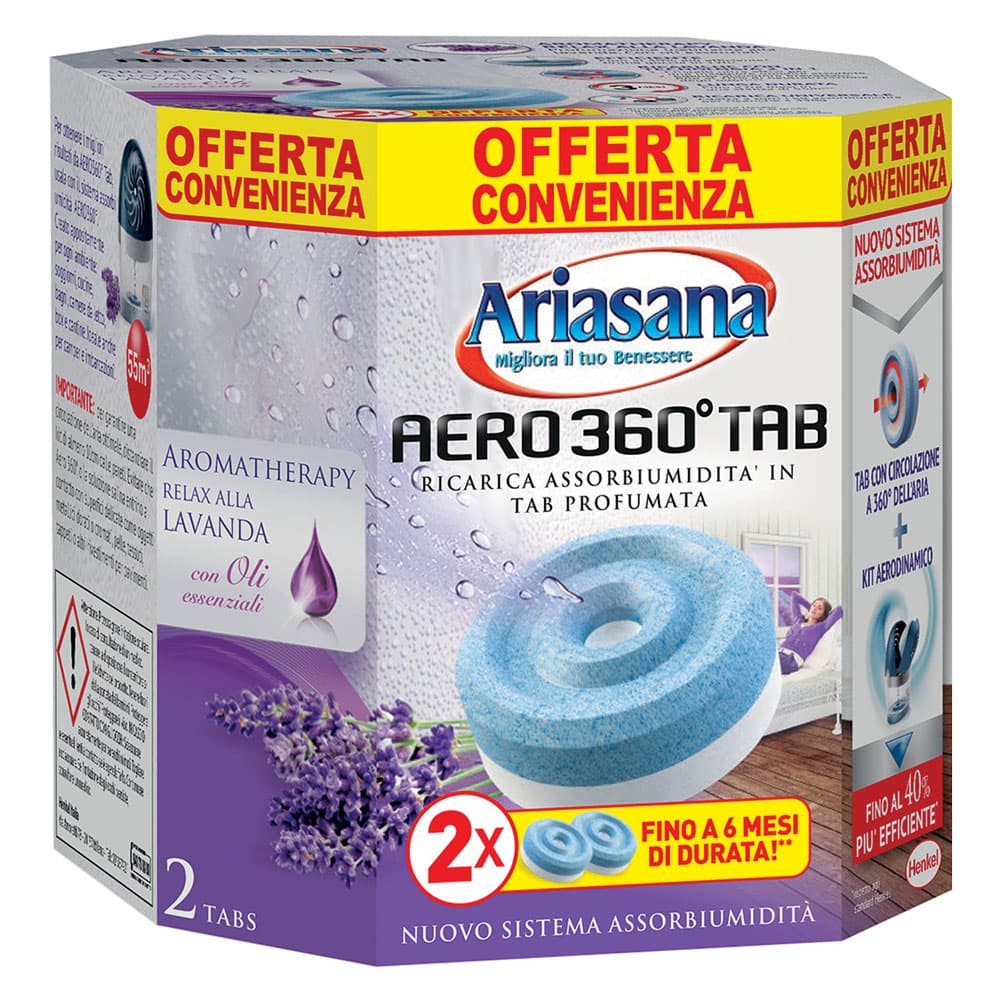 Ricarica Assorbiumidita Ariasana Aero 360° Bipac Bipack (2 x ) 450 gr - 2