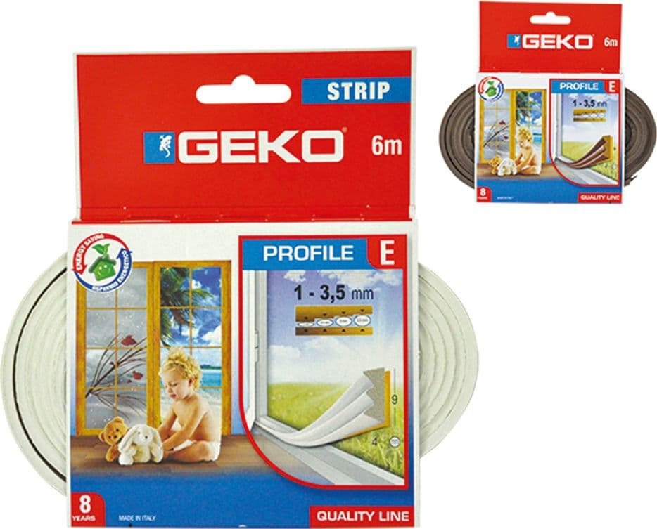 Parafreddo Geko Strip Gomma Porte e Bianco 12 Pezzi 9 mm 6 Mt - 2