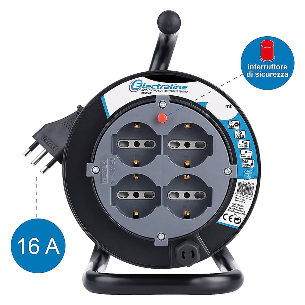 Avvolgicavo Art 49028 Electraline 50 mt - 2