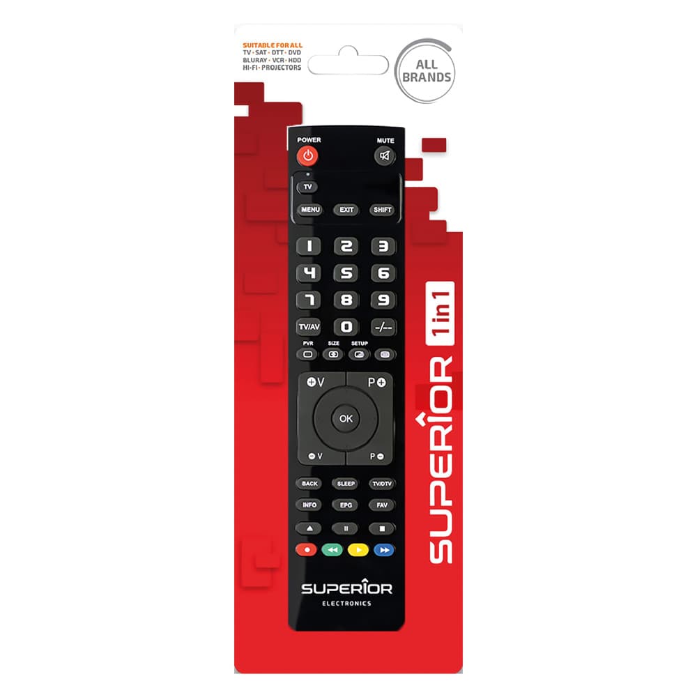 Telecomando Compatibile per Tv 2 in 1 Controllo 2 Dispositivi Superior Slim - 2
