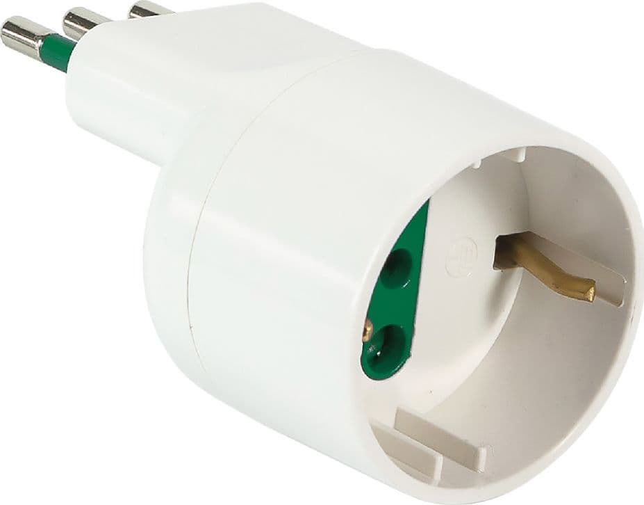 Adattatore Singolo Spina Asimmetrica 2p + T 10a Fanton Salvaspazio