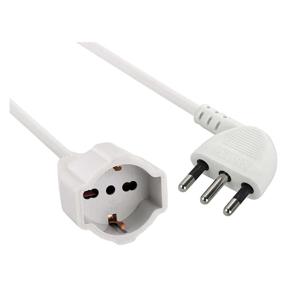 Prolunga Lineare Spina Piatta Diritta Art 46126 Electraline 10 mt - 2