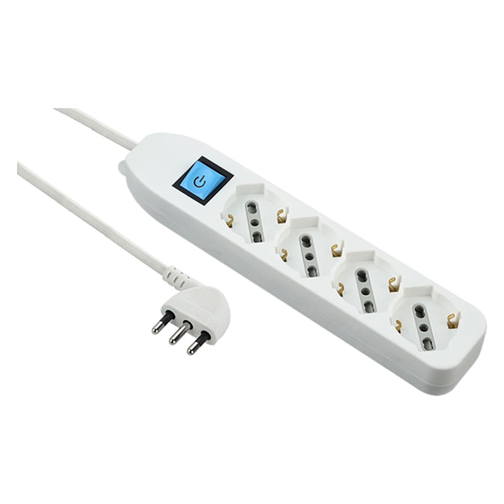Multipresa con Interruttore 4 Posti (schuko+10 16) Art 62069 Electraline
