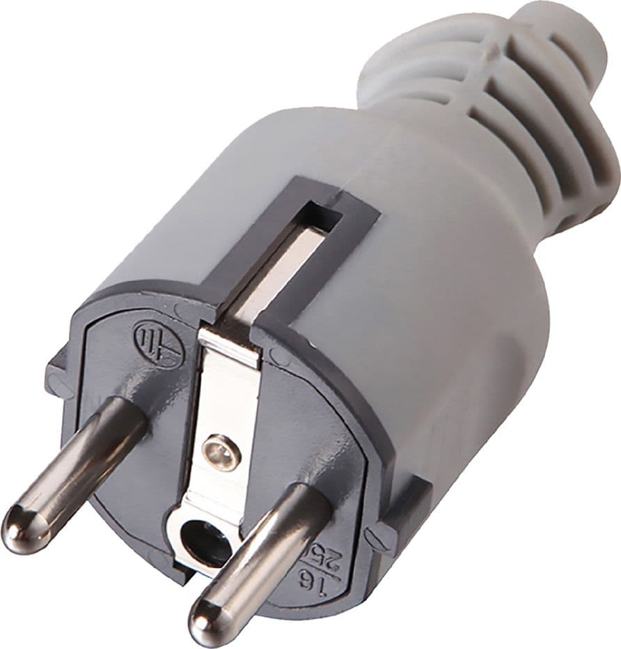 Spina Schuko Electraline in Gomma 2p+t16a Art 71929 5 Pezzi