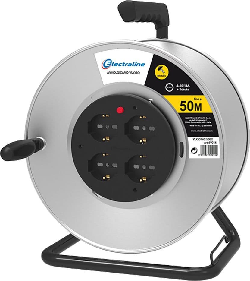 Rullo Avvolgicavo Capacità Avvolgimento 49014 Electraline 50 Mt - 2