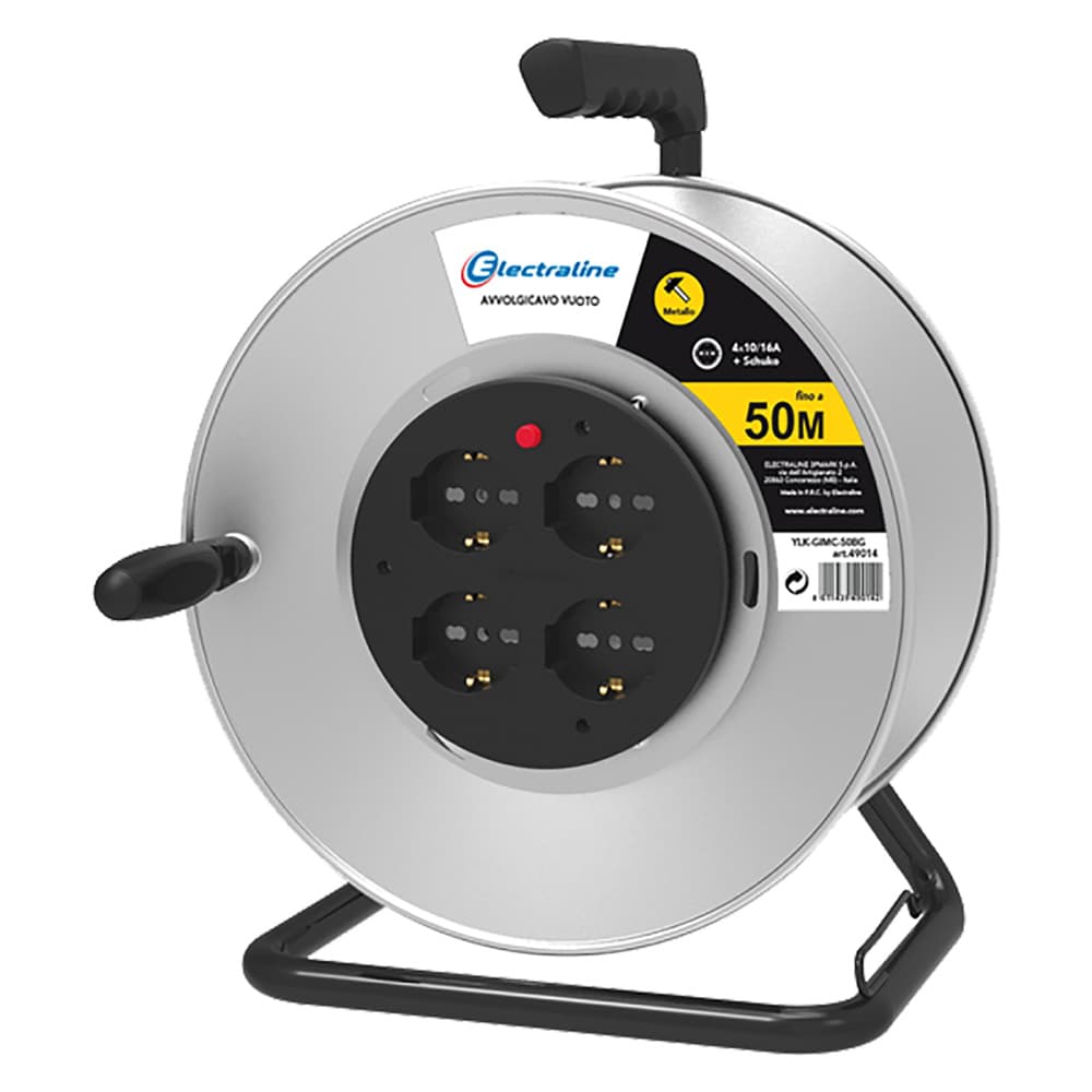 Rullo Avvolgicavo Capacità Avvolgimento 49014 Electraline 50 mt - 2