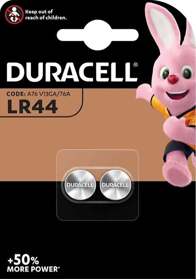Pila a Bottone Pz 2 Duracell Lr44 1,5 v 10 Blister