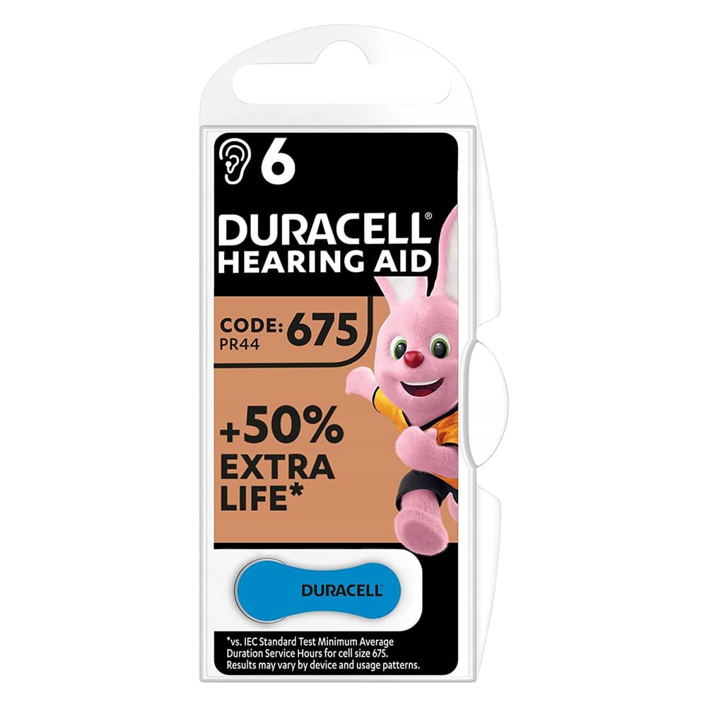 Pila per Apparecchi Acustici PZ 6 Duracell da 675 1,4 v - 2