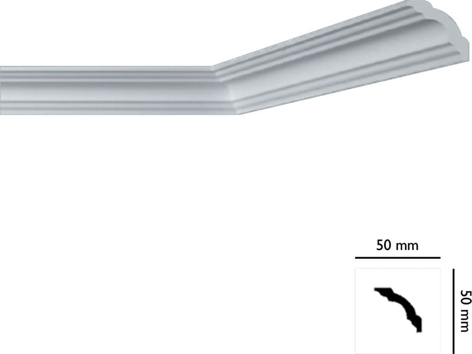 Cornice Decorativa per Soffitto Mod I750 Bovelacci 65 Pezzi 50 X 50 mm - 2