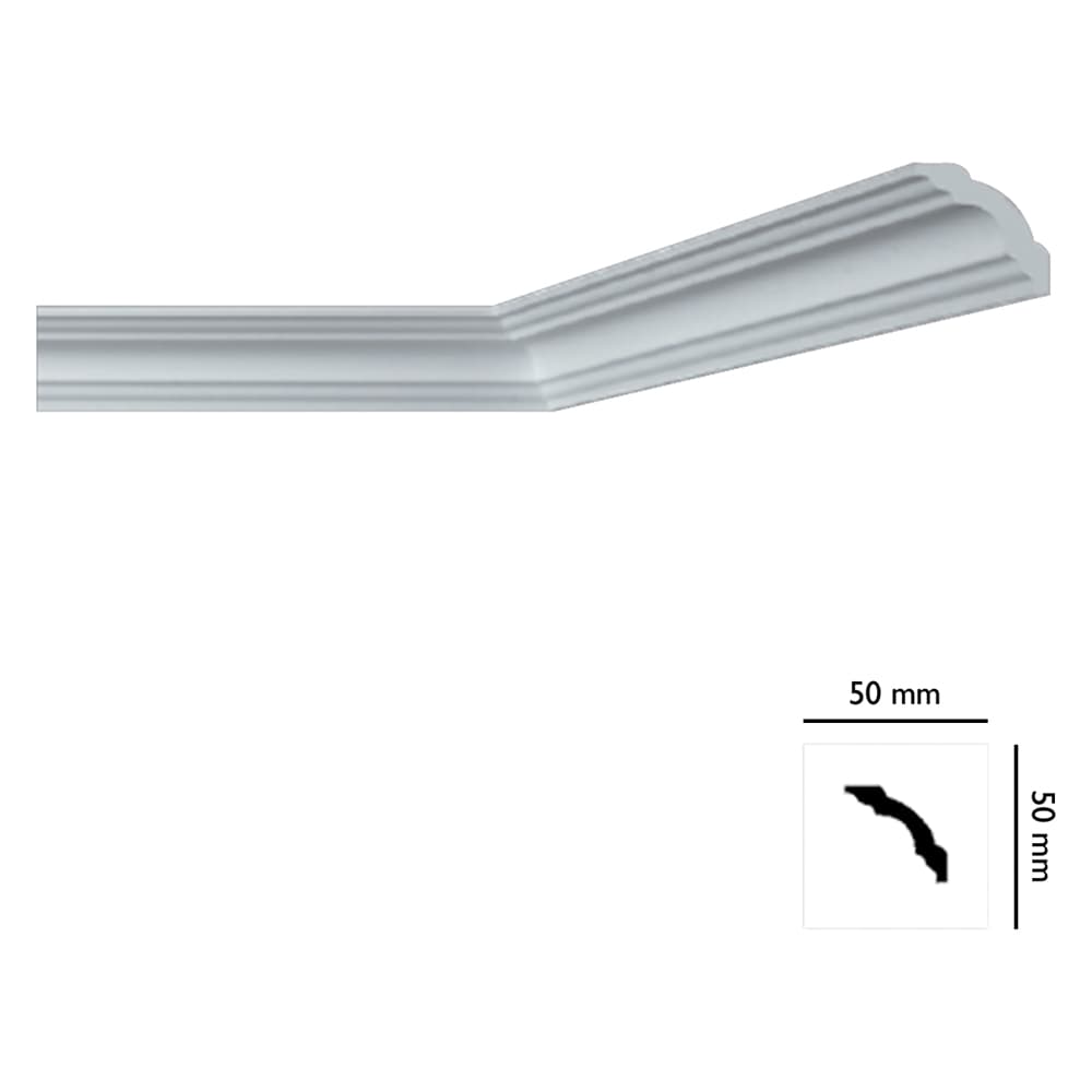Cornice Decorativa per Soffitto Mod I750 Bovelacci 65 Pezzi 50 x 50 mm - 2