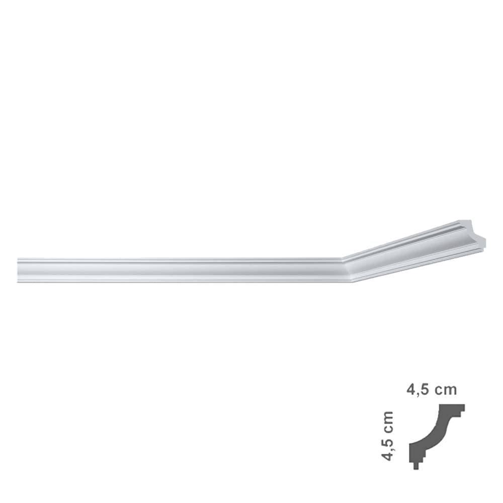 Cornice Decorativa per Soffitto Mod I703 Bovelacci 65 Pezzi 45 x 45 mm - 2