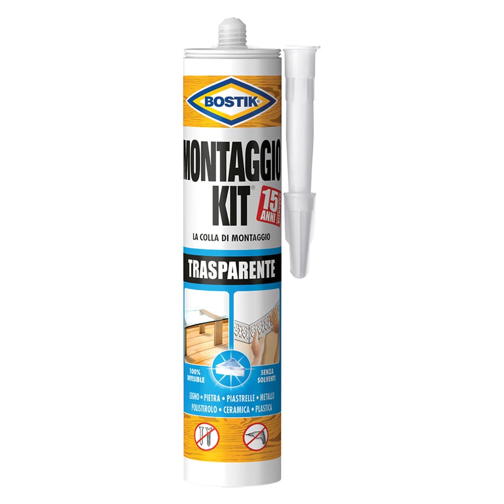 Colla Bostik Montaggio Kit Trasparente Cartuccia 310 gr - 2