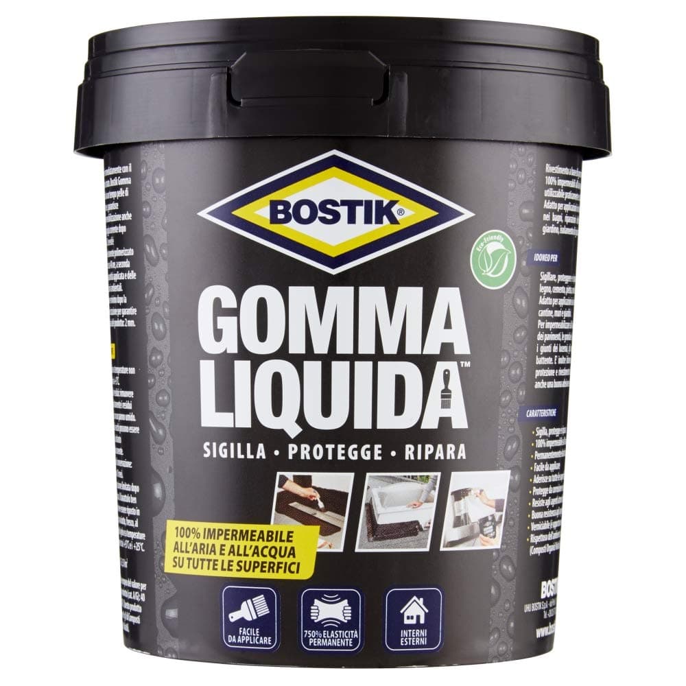 Gomma Liquida Impermeabilizzante Barattolo Bostik 750 ml - 2