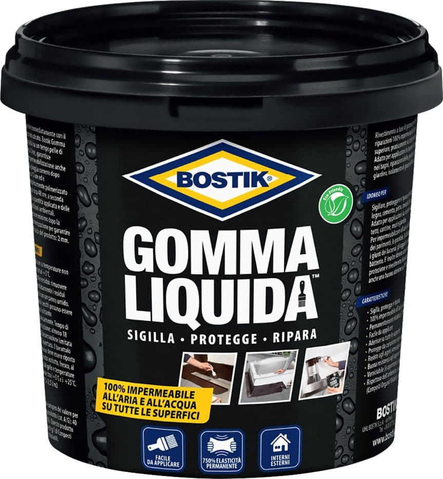 Gomma Liquida Impermeabilizzante Barattolo Bostik 750 ml