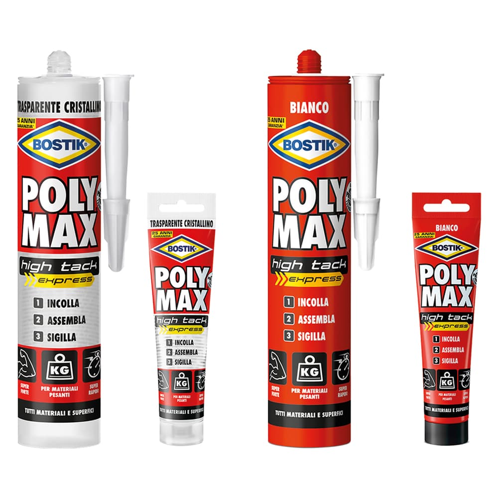 Adesivo Sigillante Universale Hte Cristal Bostik Poly Max 300 gr - 2