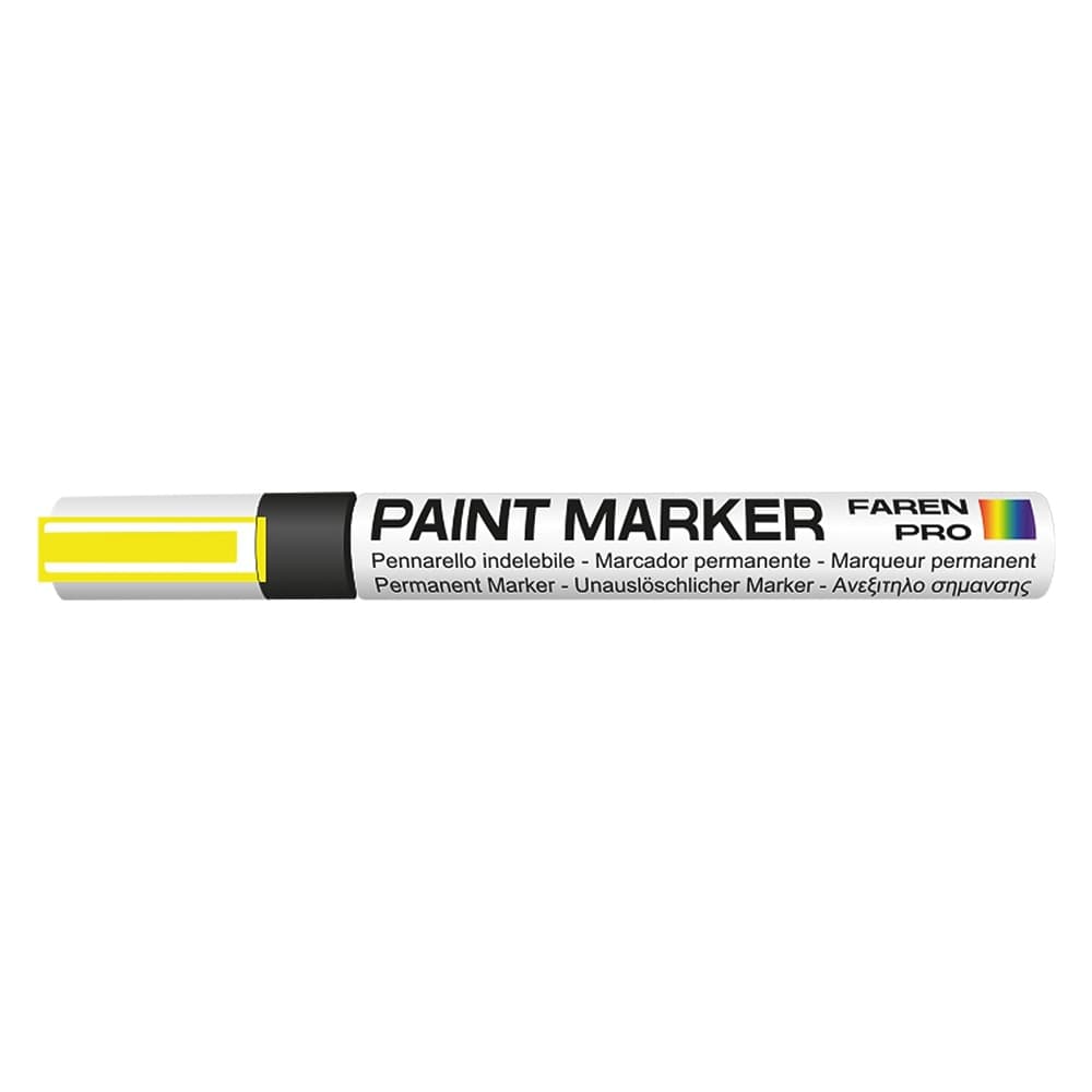 Pennarello Indelebile Faren Colore Giallo 12 Pezzi