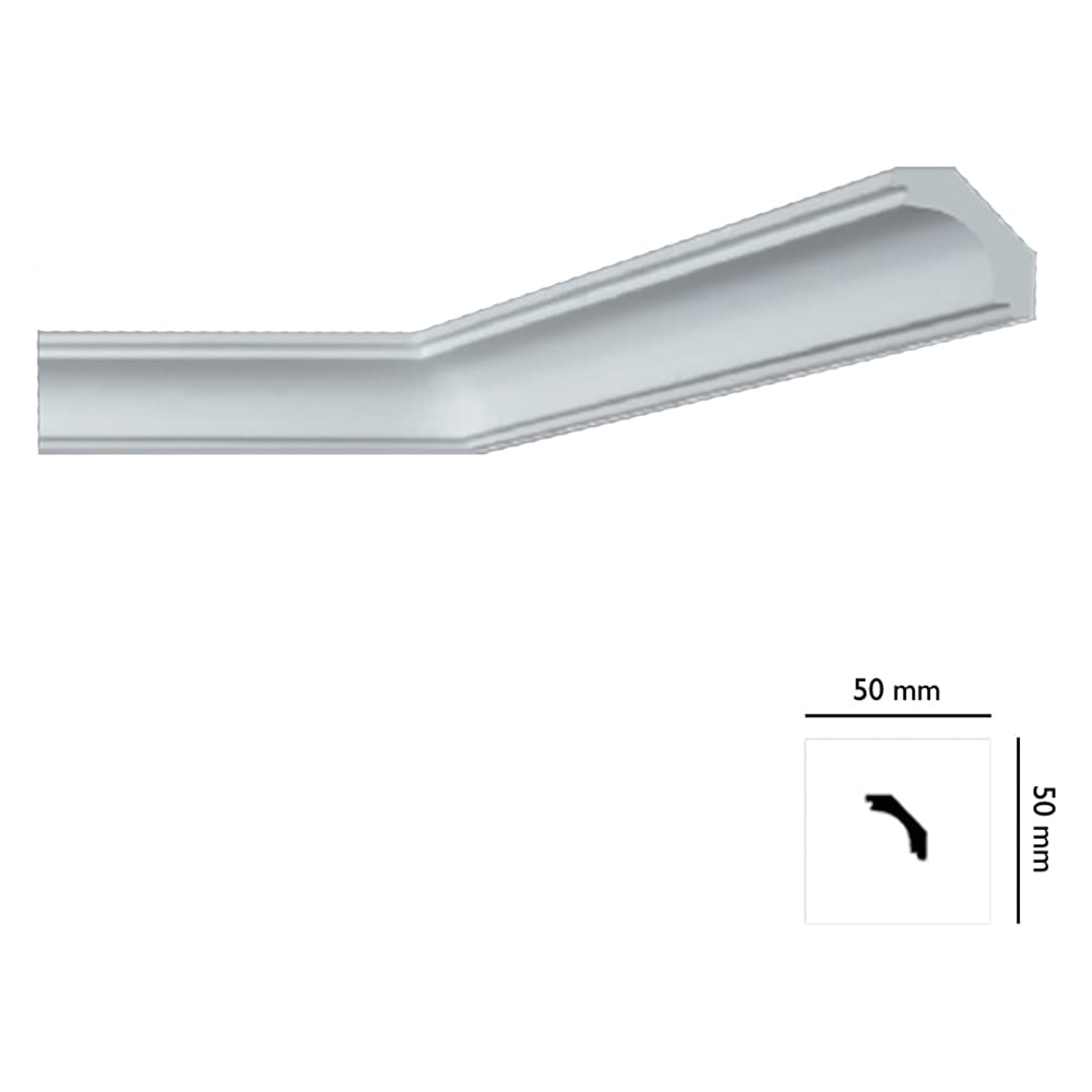 Cornice Decorativa per Soffitto Mod I707 Bovelacci 55 Pezzi 50 x 50 mm - 2