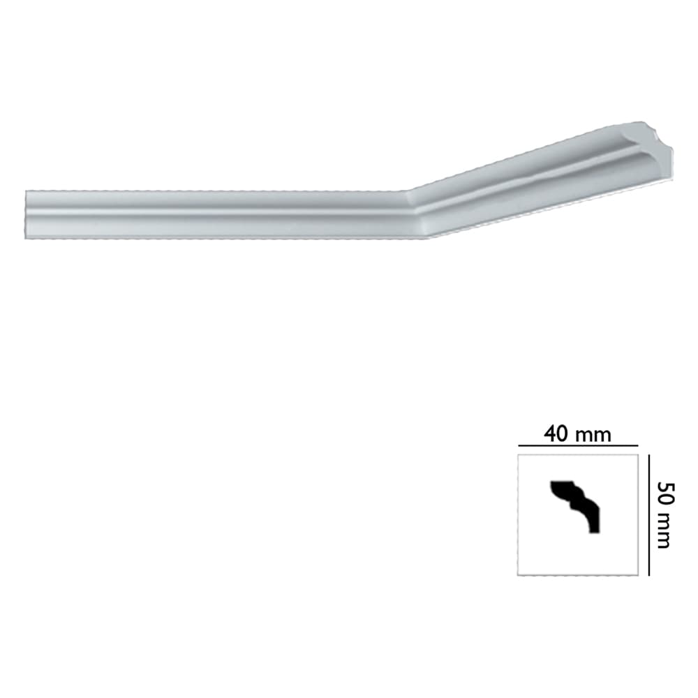 Cornice Decorativa per Soffitto Mod I755 Bovelacci 60 Pezzi 40 x 50 mm - 2