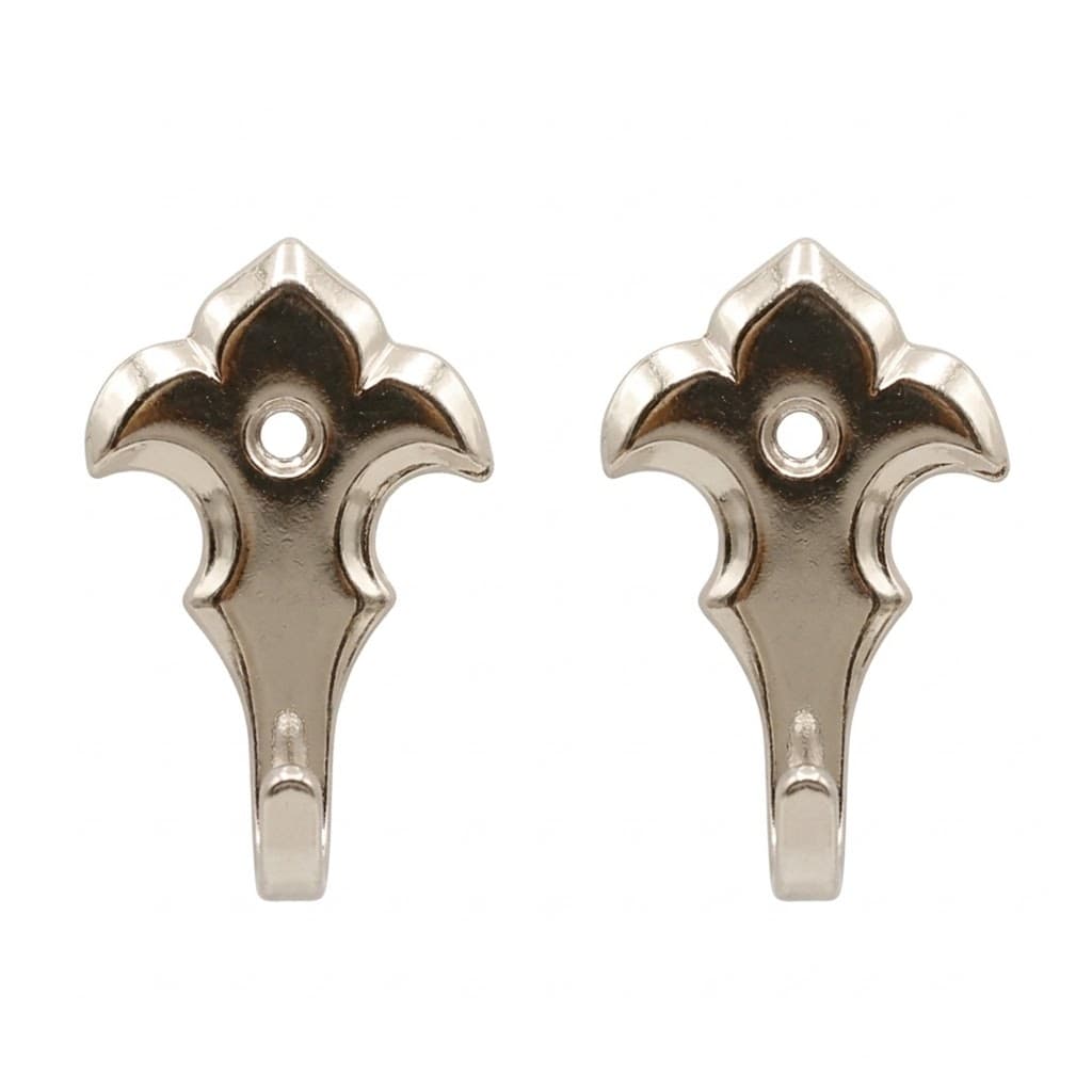 GANCIO PER QUADRI 'GIGLIO MAGNUM' mm 45 - pz.  2 nichelato  - Blister Koncreto - 2