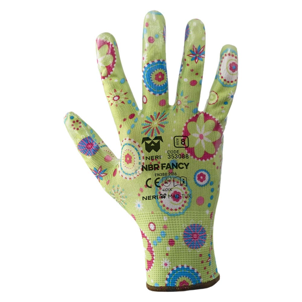 Guanti Neri Fancy Poliestere Nbr Tg. 7 12 Coppia - 2