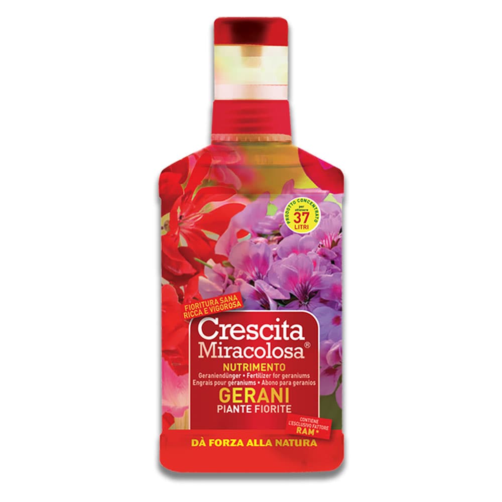 Concime Liquido Crescita Miracolosa Gerani e Piante Fiorite 750 ml - 2
