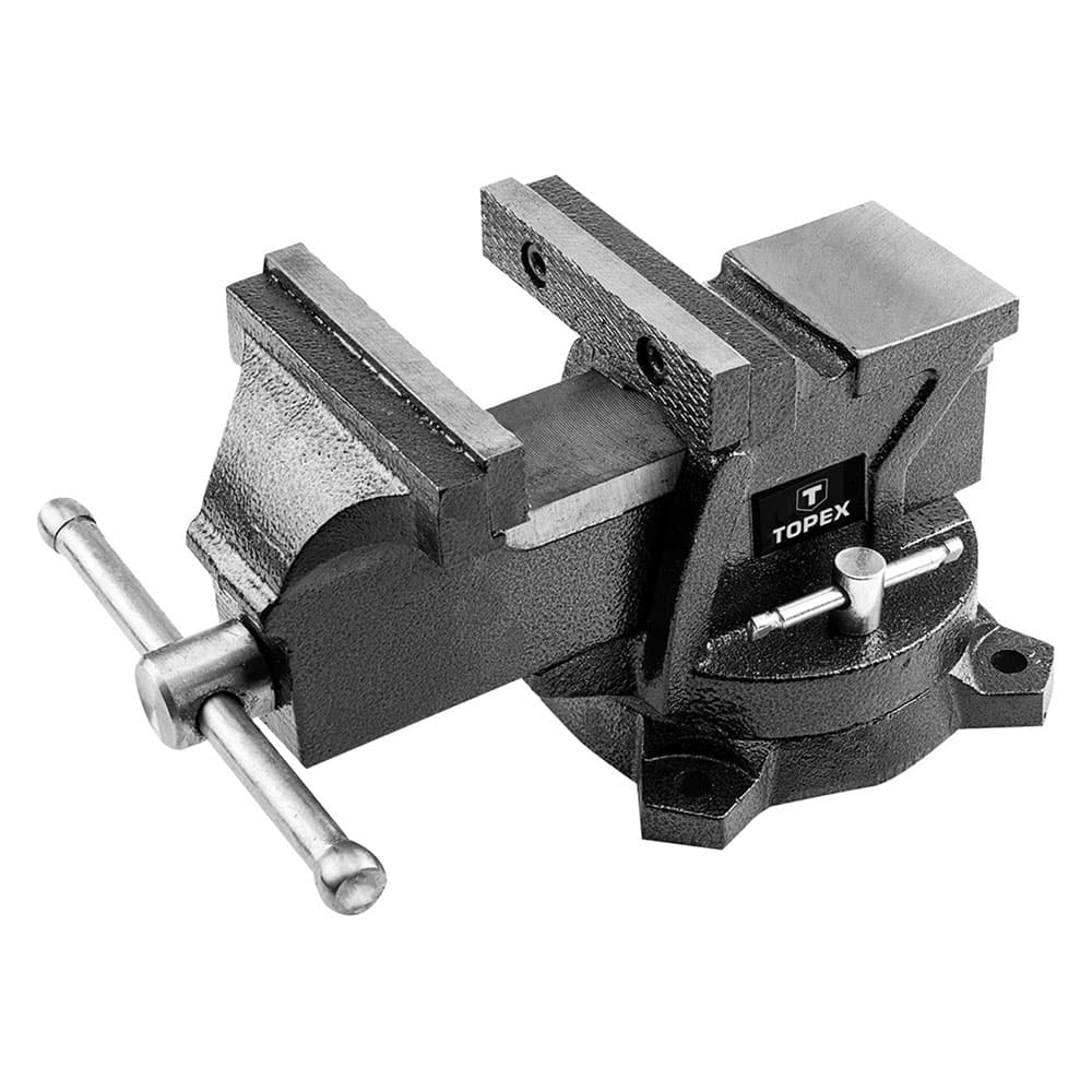 Morsa da Banco Topex Base Girevole Larghezza Ganasce 100 mm - 2