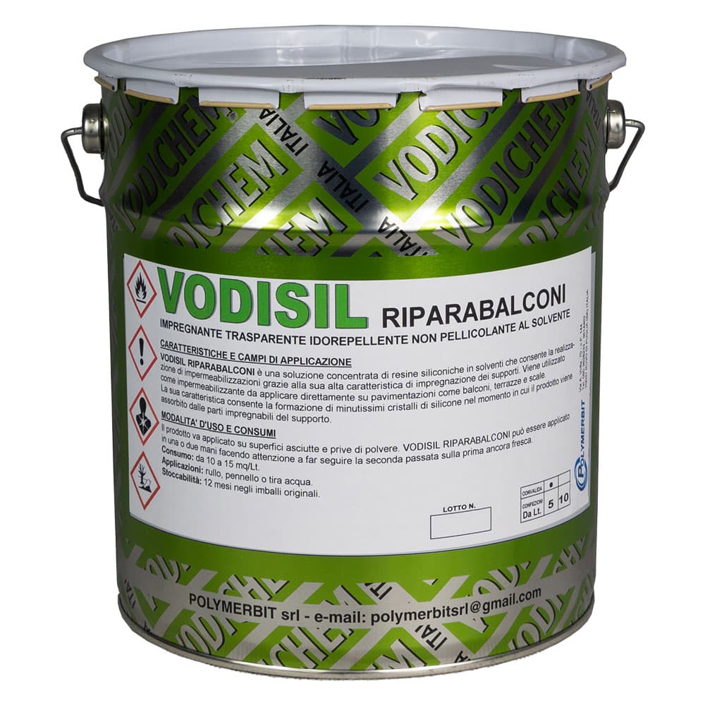 Resina Siliconica Trasparente Vodichem Vodisil Riparabalconi 4 Pezzi 1 lt - 2