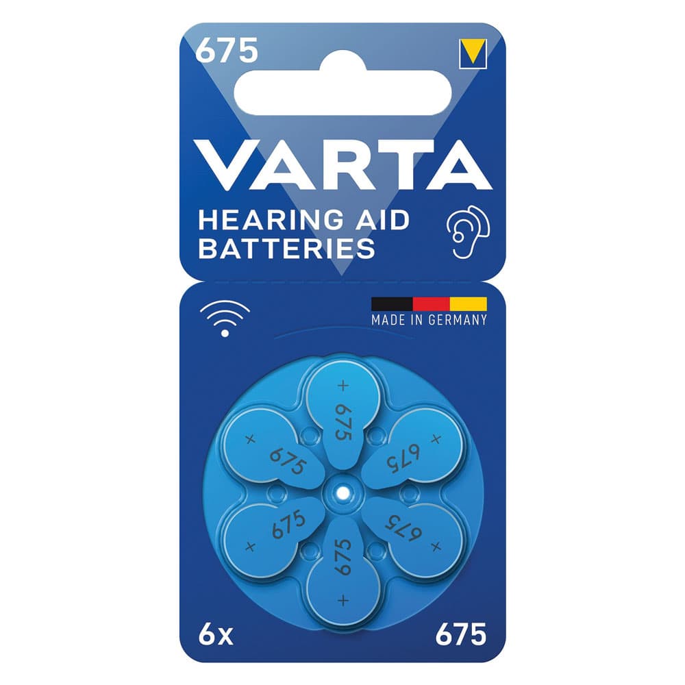 Pila per Apparecchi Acustici PZ 6 Varta 675 1,45 v - 2