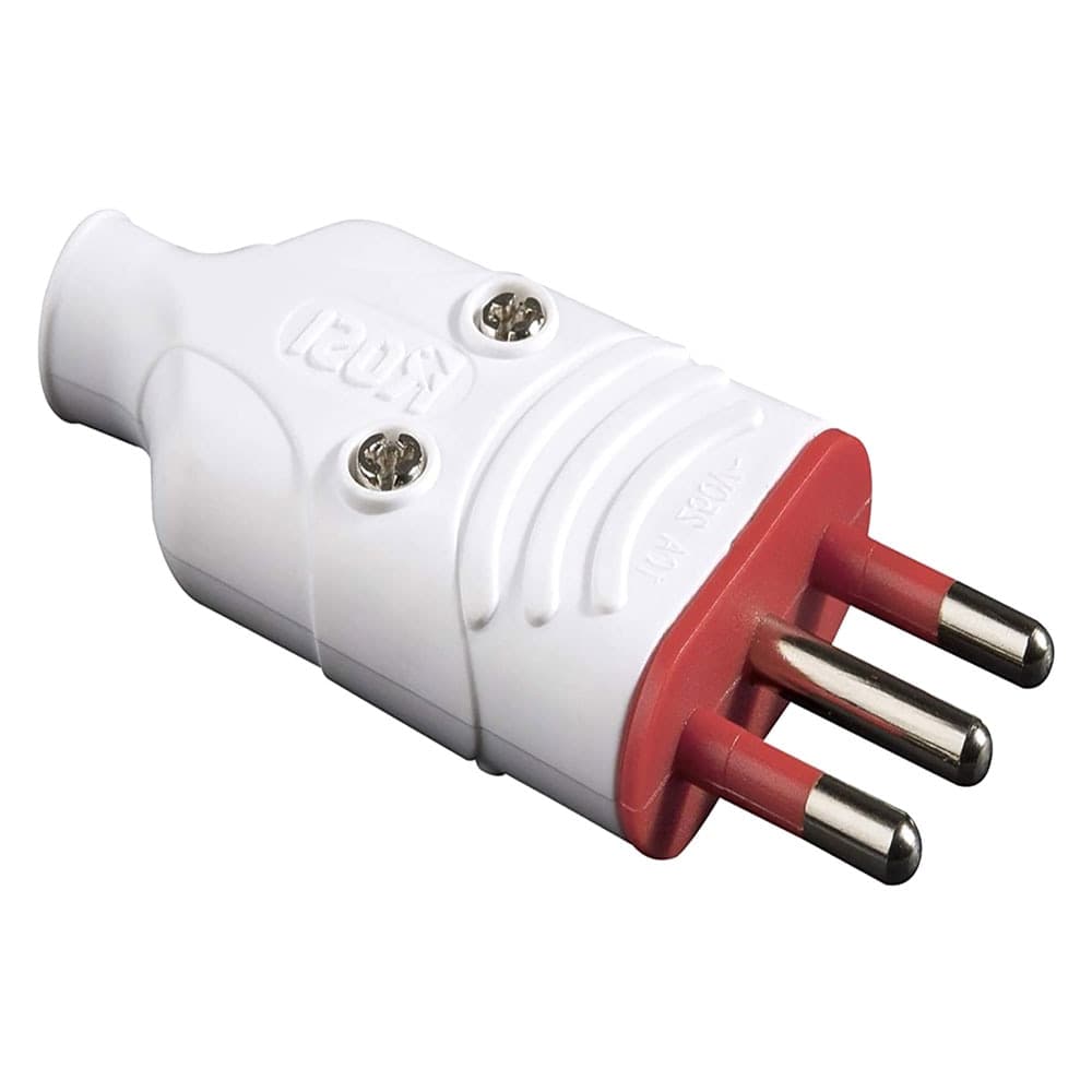 Spina Alta Resistenza 2p+t 16a Rosi Ela Plug Colore Bianco