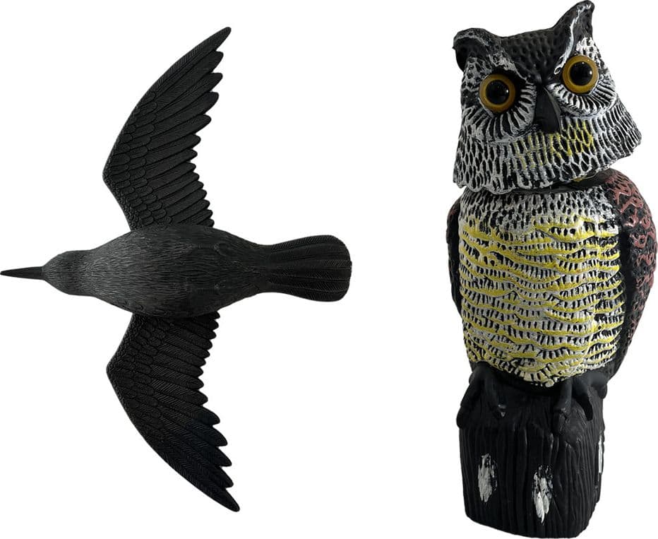 Statuetta Scaccia Volatili a Forma Animale Gufo Oscillante Lif 38,5 X 16 cm - 2