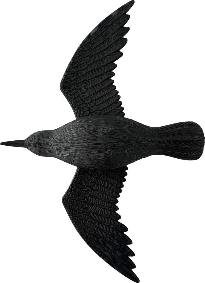 Statuetta Scaccia Volatili a Forma Animale Corvo in Volo Lif 41 X 56 cm