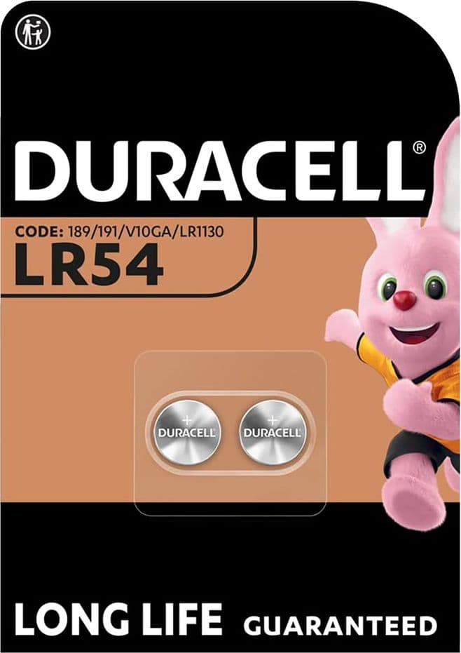 Pila a Bottone Pz 2 Duracell Lr54 1,5 v 10 Blister