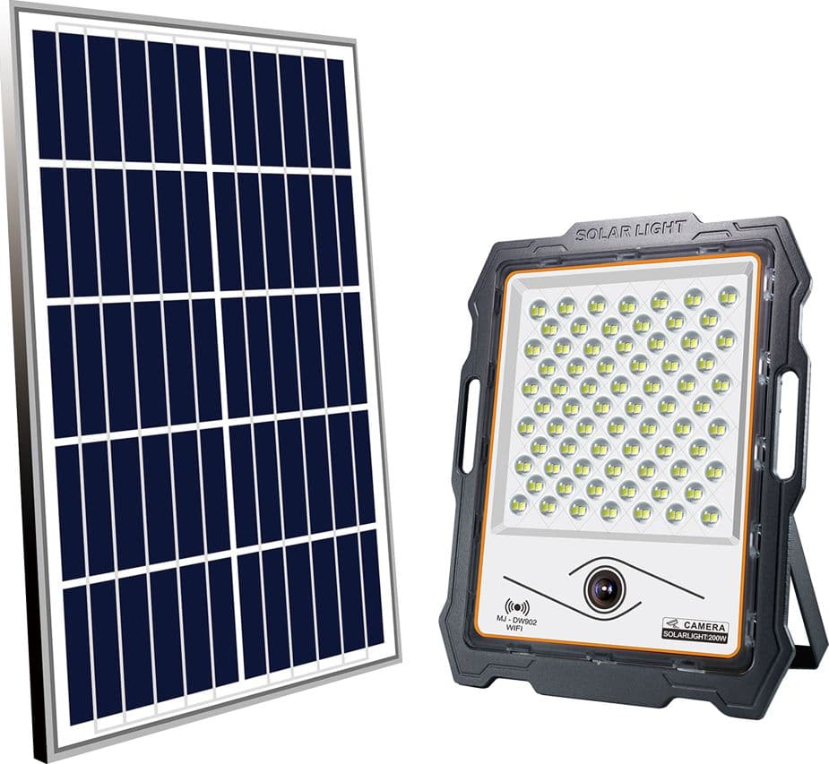 Proiettore a LED con Telecamera e Pannello Solare Proxe 200W (Pannello 20W) - 2