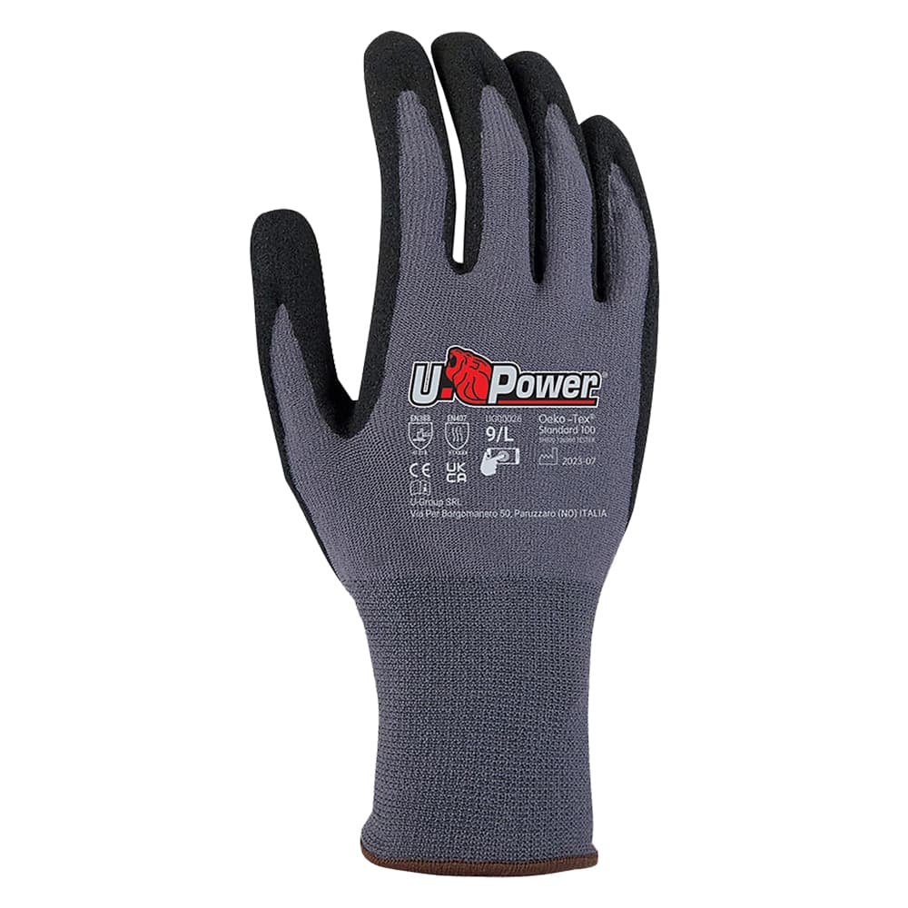 Guanti Nitrile Upower Merengue Nylon Tg. 9 12 Coppia - 2