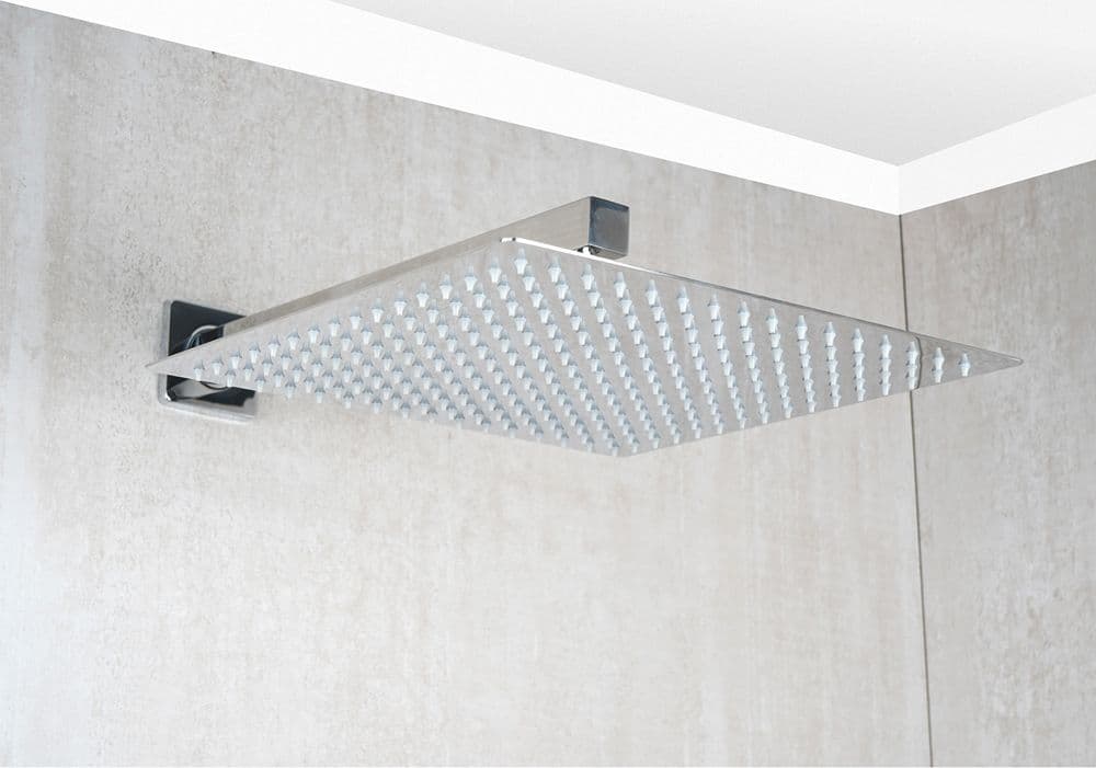 Soffione Anticalcare Quadro Metaform Smart 25 X in Acciaio Inox 25 cm