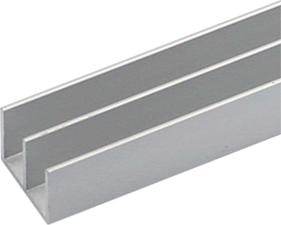 Profilo per Fai da Te Tipo Doppia 2 Col. Uniko U 10 Pezzi 20 X 18 X in Alluminio 1 Mt