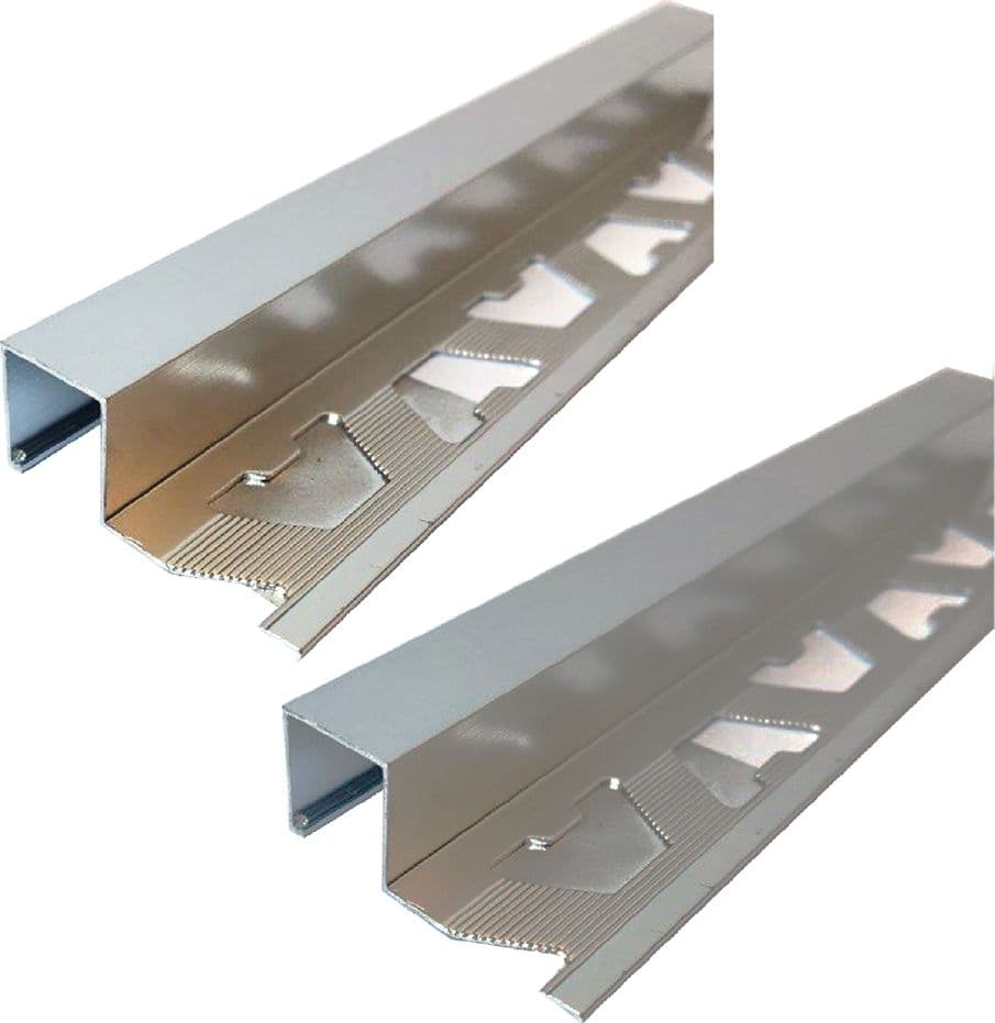 Profilo Jolly per Piastrelle Satinato Arcansas 15 Pezzi in Alluminio 10 mm 250 cm 10 cm - 2