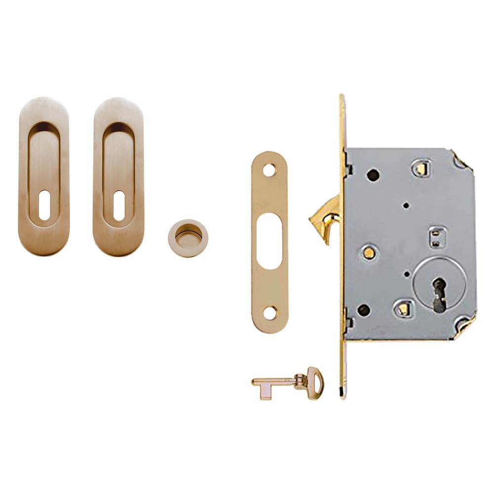 Kit per Porte Scorrevoli Mariva Finitura Cromo Satinato 85 Mm - 2