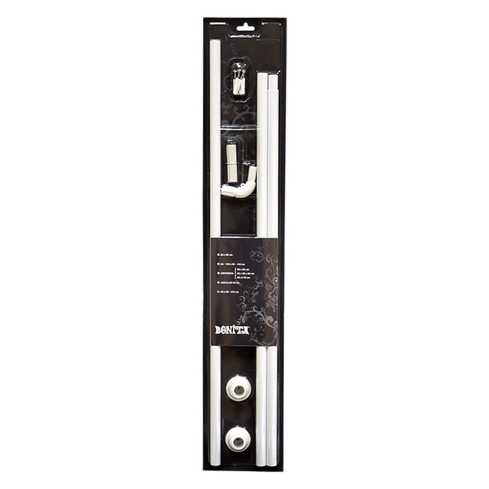 Telaio per Tende Doccia a Estensibile 140 X 80 Bonita l in Alluminio 80 cm
