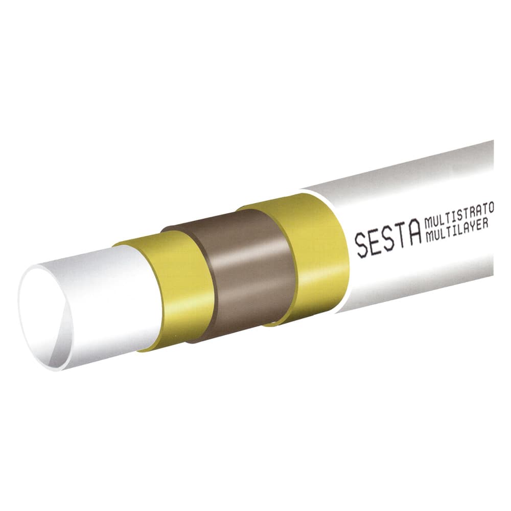 Tubo Multistrato Nudo Pexb al Pexb Rotolo 100 Metri Sesta Ø 16 x 2 - 2