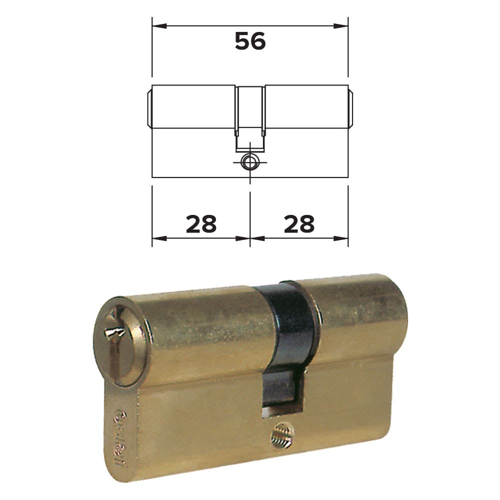 Cilindro Sagomato Doppio Profilo +10+23=56 Centrato (28+28) Iseo F5 23 mm – Iseo Serrature