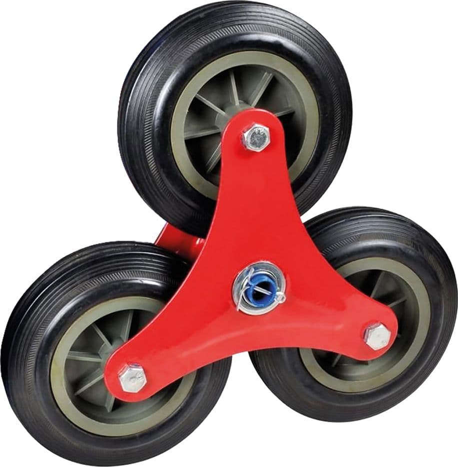 Ruota Uniko Gomma Piena Carrello per Scale (set 3 Ruote) Ø 160 mm X 20 - 2