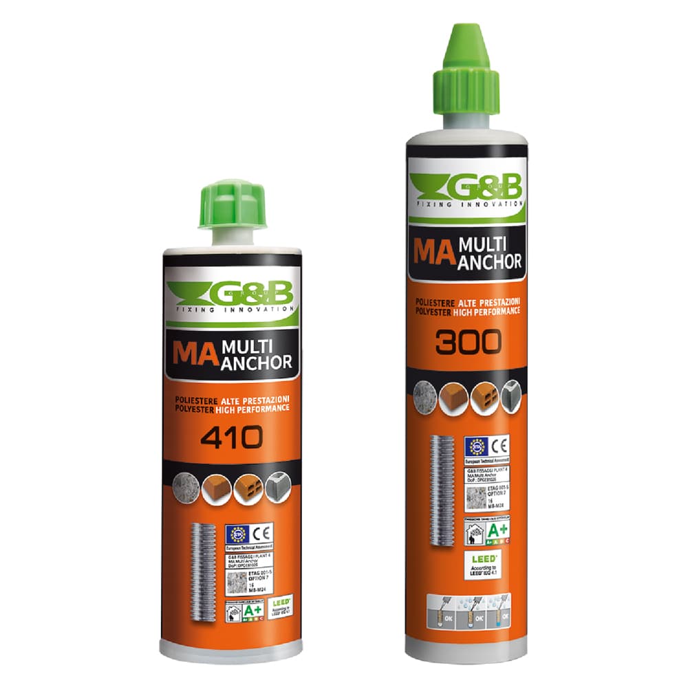 Ancorante Chimico per Pistola Professionale G&b 12 Pezzi 400 ml - 2