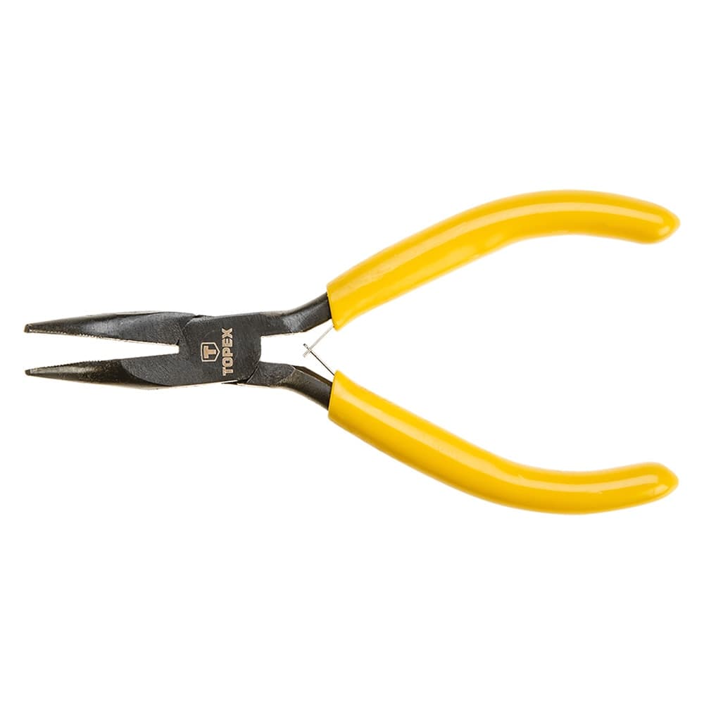 Pinza Becco Curvo di Precisione Topex con Manici Plastificati 125 mm