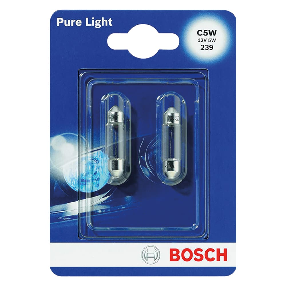 Lampadina Luce Targa Attacco SV8,5 8 Bosch 2 Pezzi - 2