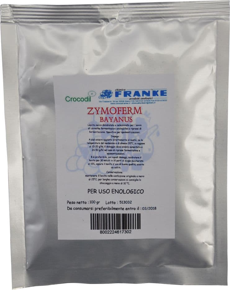 Enolievito Zymoferm Bayanus Chimica Franke 100 Gr - 2