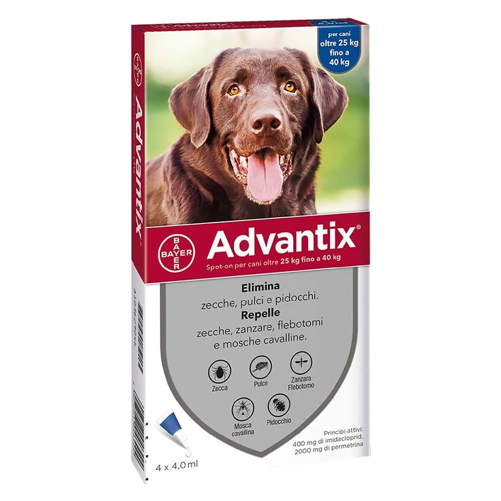 Antiparassitario 25 4 Pipette Advantix Spot On 40 kg 4 ml – Autres