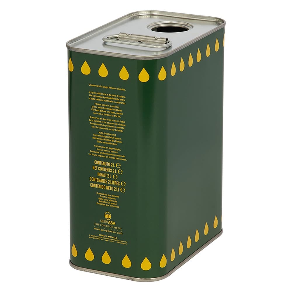 Latta per Olio in Lamiera Foro Asa Italia 12 Pezzi 2 Lt Ø 32 mm